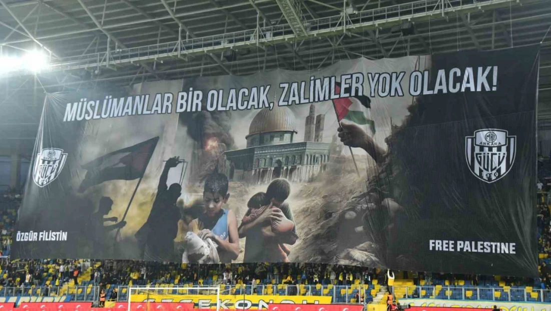 Ankaragücü taraftarından Filistin’e destek