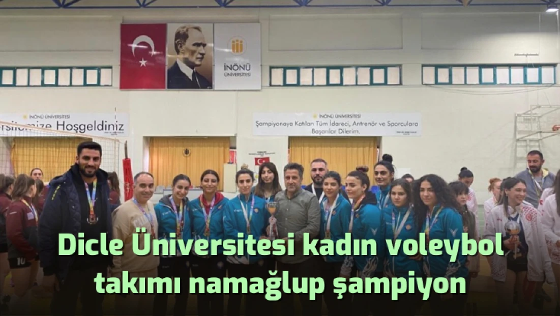 Dicle Üniversitesi kadın voleybol takımı namağlup şampiyon