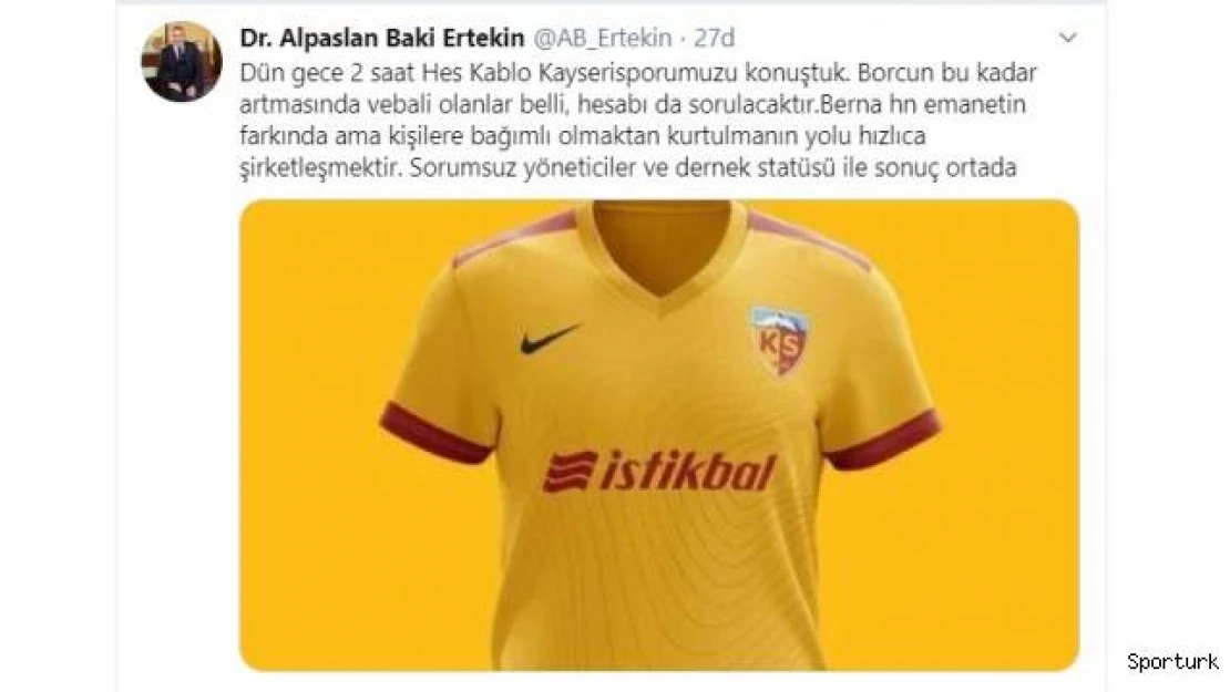Alpaslan Baki Ertekin, &quot2 saat HES Kablo Kayserispor'u Konuştuk"