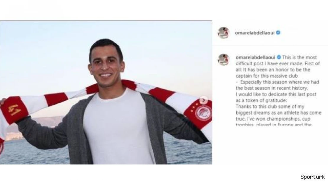 Omar Elabdellaoui, Olympiakos'tan ayrıldığını açıkladı