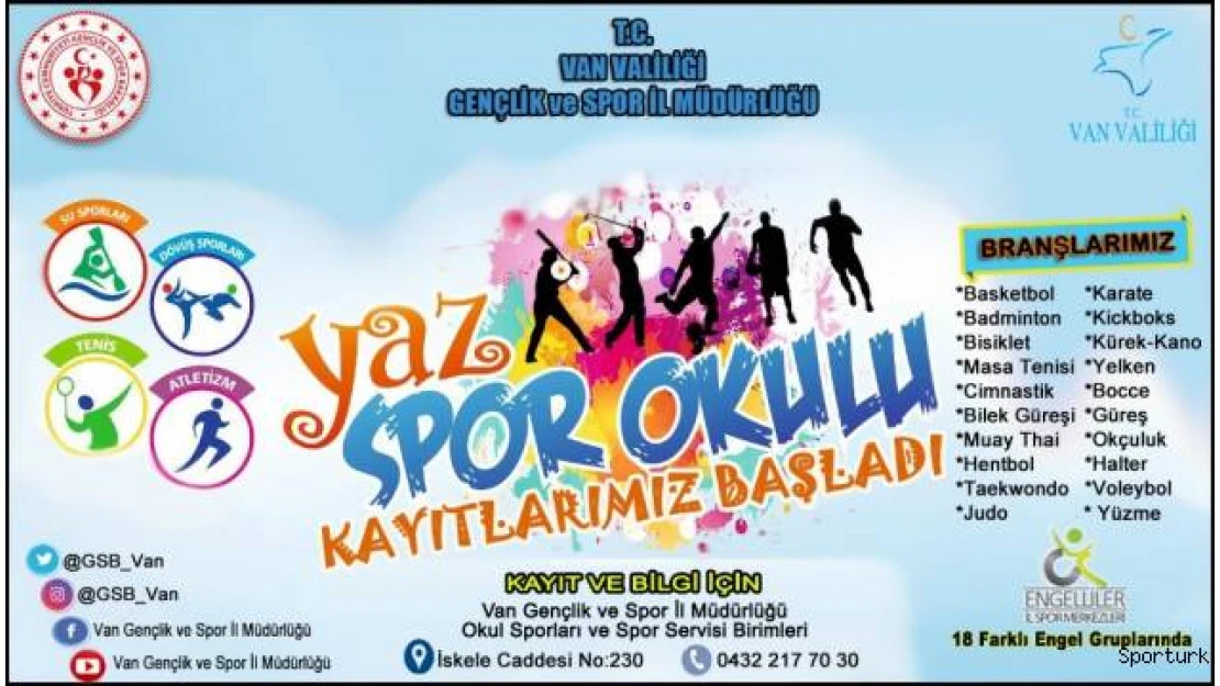 Van'da il spor merkezi kayıtları başladı
