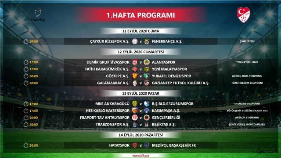 Denizlispor'un 4 haftalık maç tarihleri belli oldu