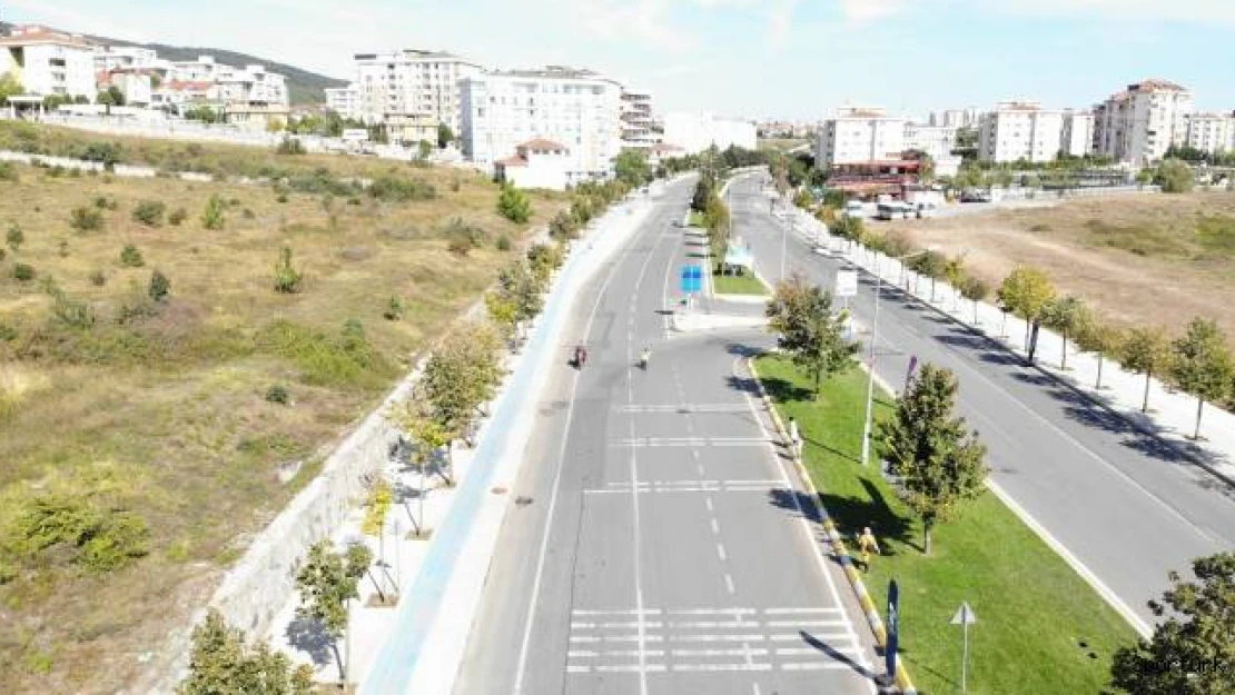 Nefes kesen Pendik Bisiklet Festivali yarışları havadan görüntülendi