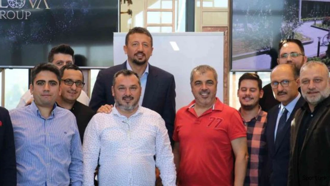 TBF Başkanı Türkoğlu'ndan, Semt77 Yalovaspor Başkanı Tuna'ya ziyaret