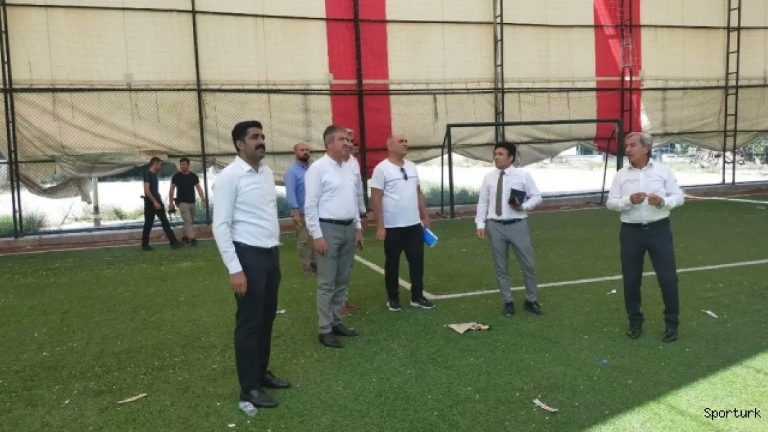 Günyüzü İlçesi spor tesisleri incelendi
