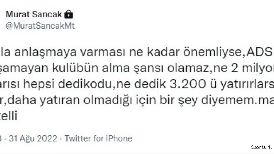 Murat Sancak'tan Balotelli açıklaması