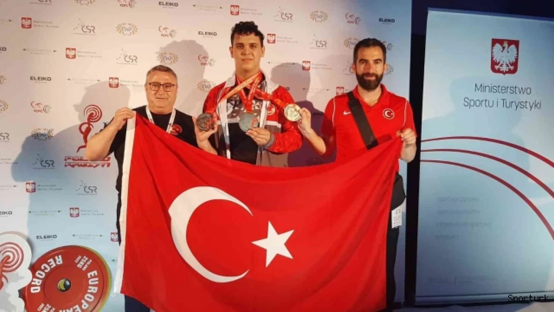 Pamukkaleli halterci Avrupa üçüncüsü oldu