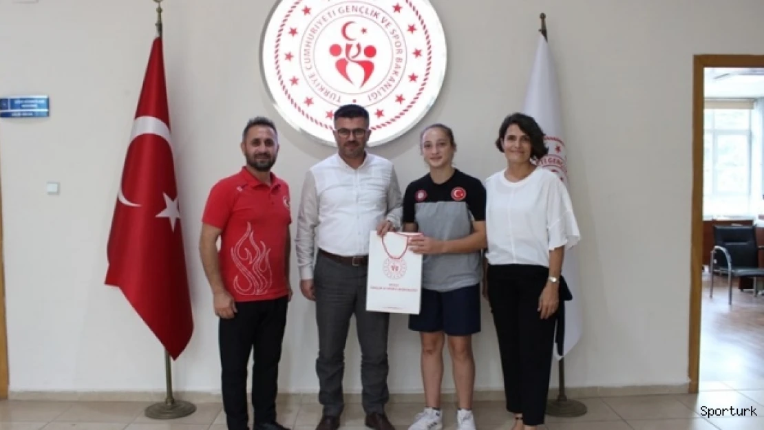 Şampiyon judocuyu Yazıcı ağırladı