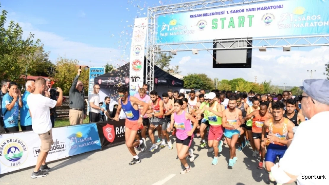 1. Saros Yarı Maratonu koşuldu