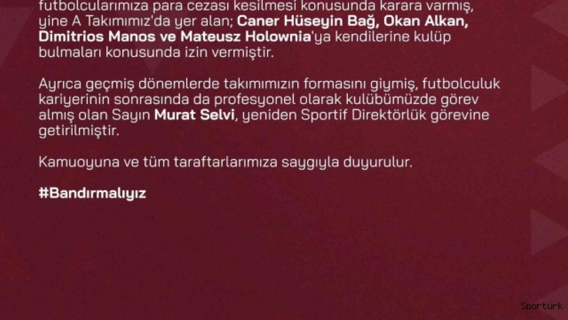 Bandırmaspor yönetiminden sporculara para cezası