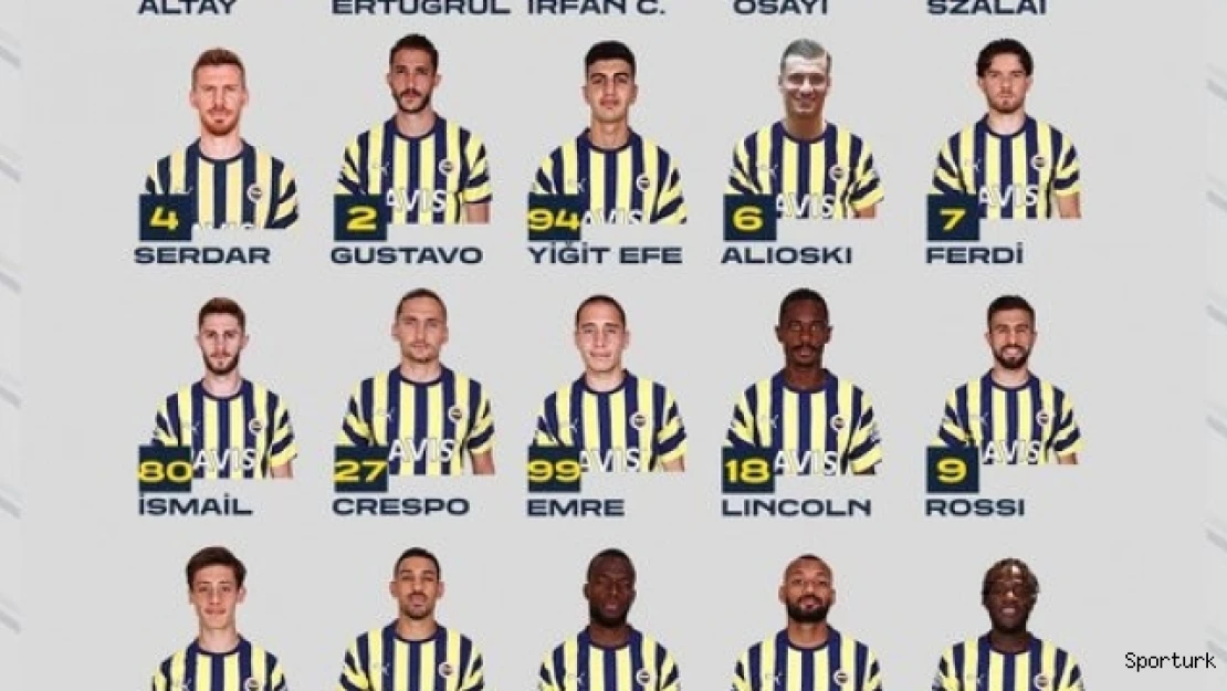 Fenerbahçe'nin AEK Larnaca maçı kamp kadrosu belli oldu