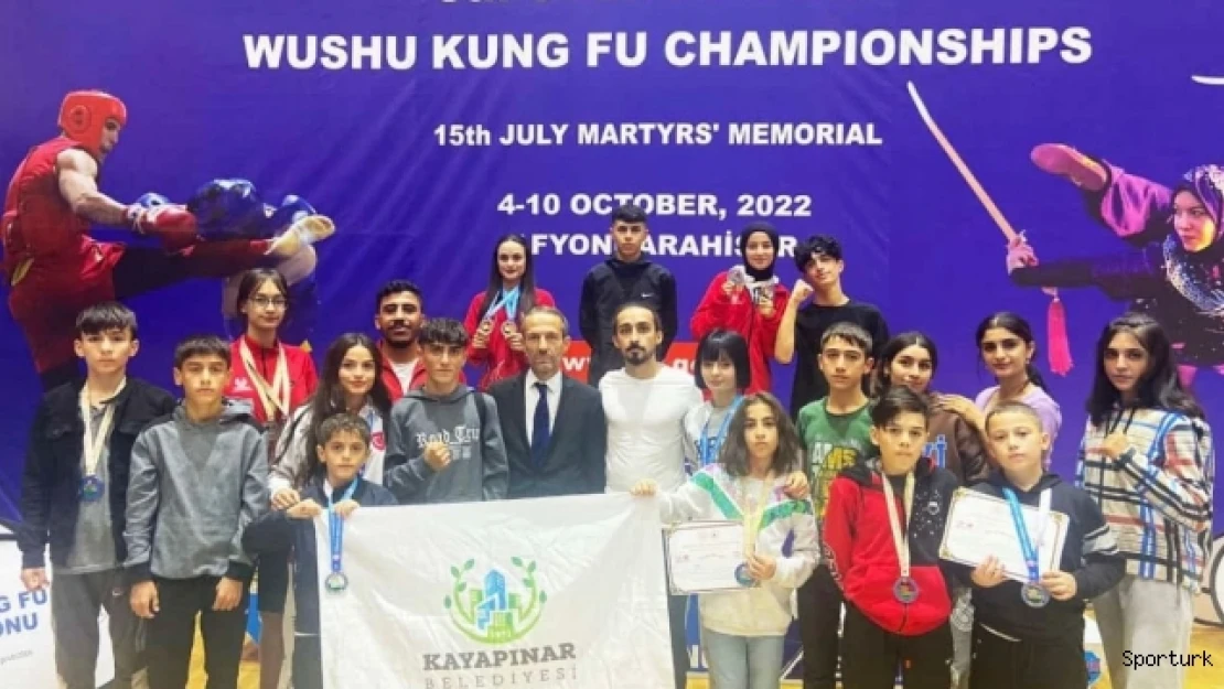 Kayapınarlı Wushu sporcularına 15 ödül birden