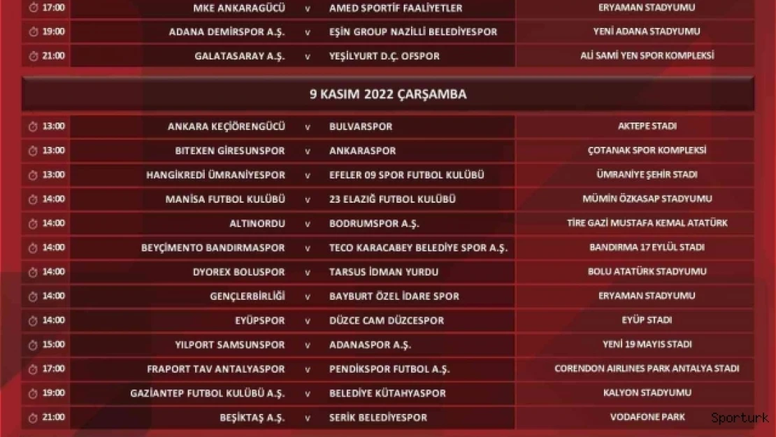 Kupada takvim belli oldu