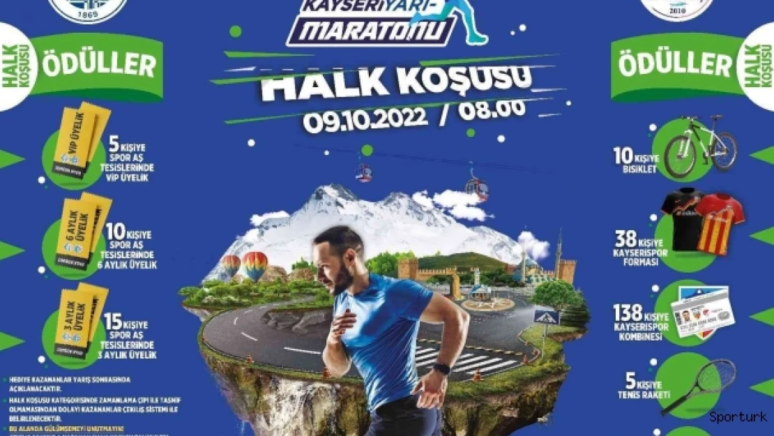 Uluslararası Kayseri Yarı Maratonu, Pazar günü start alıyor