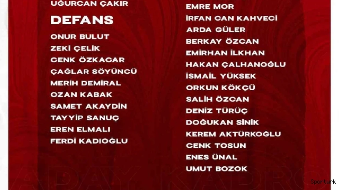 A Milli Takım kadrosuna 4 yeni isim