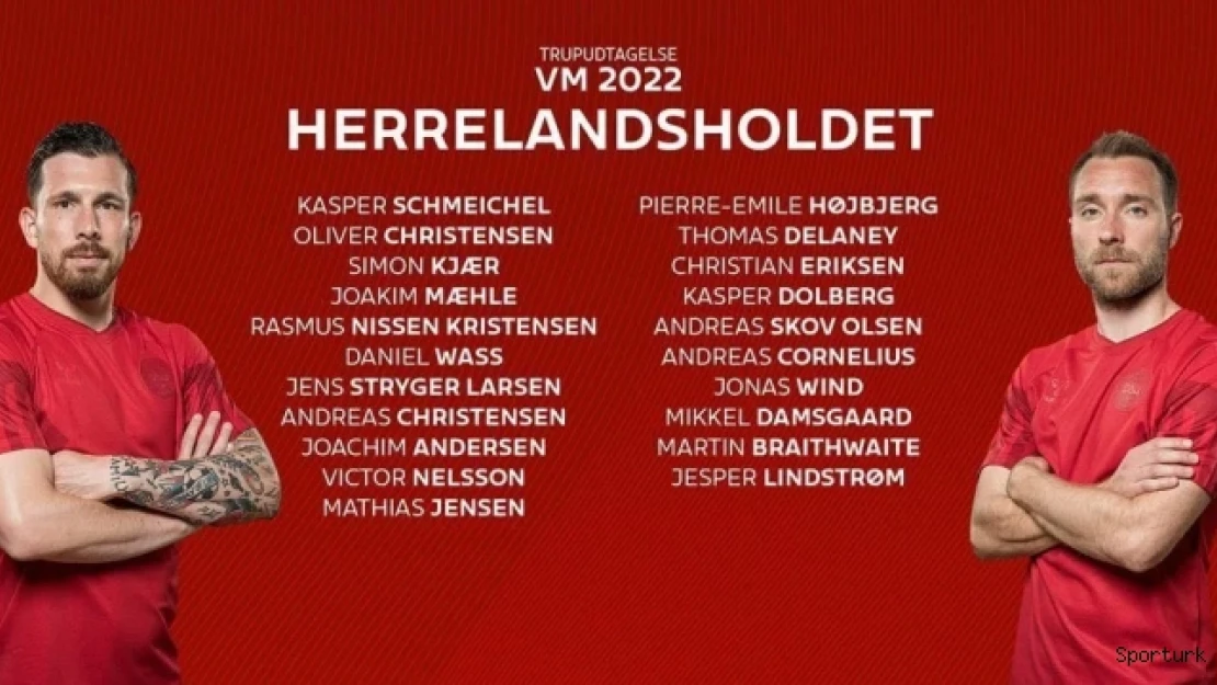 Danimarka'nın 2022 Dünya Kupası kadrosu açıklandı