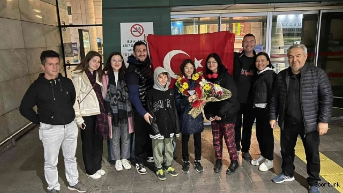 Nazlı Efe çiçeklerle karşılandı