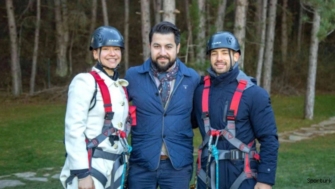 Dünya Şampiyonları termal kasabayı gezdi, zipline yaptı
