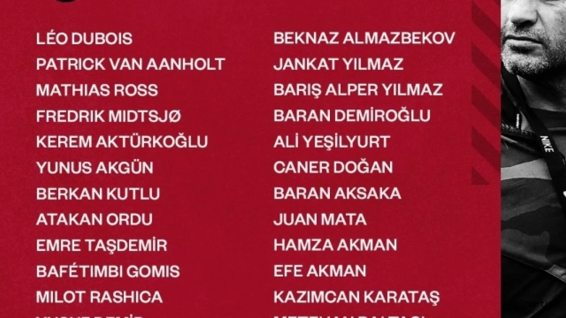 Galatasaray'ın Antalya kamp kadrosu belli oldu