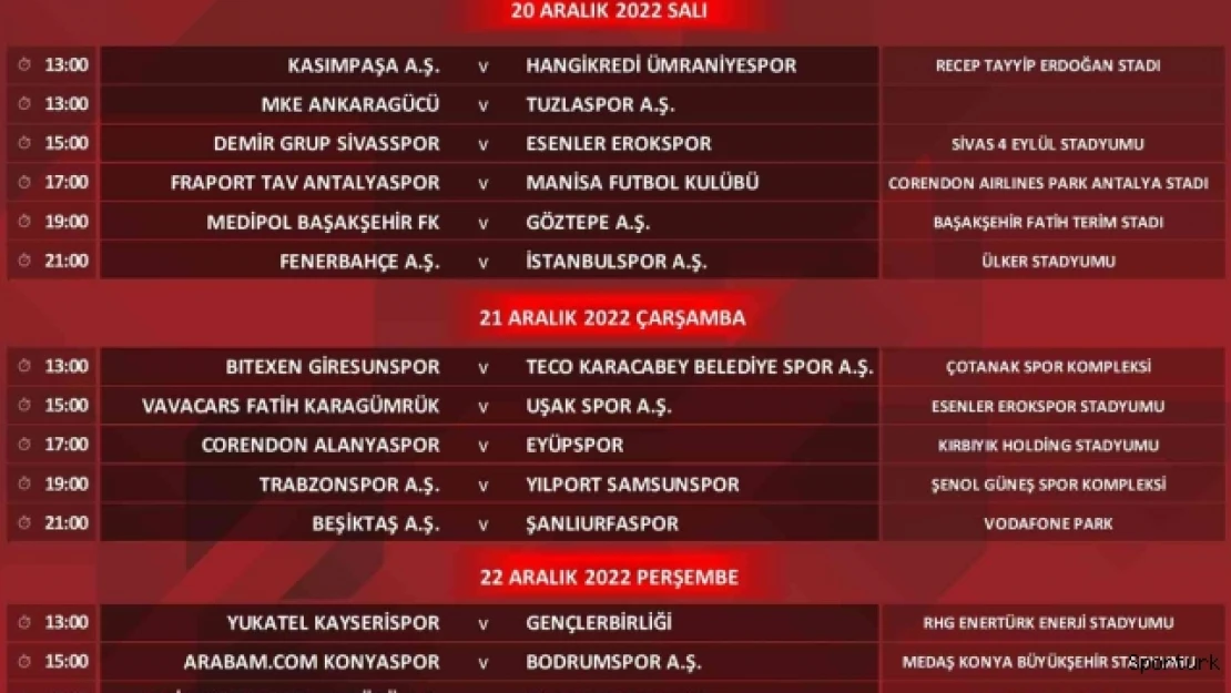 Ziraat Türkiye Kupası 5. Tur heyecanı başlıyor
