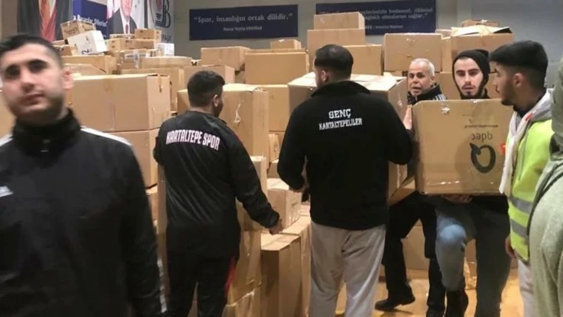 Kartaltepespor taraftarlarından depremzedelere yardım eli