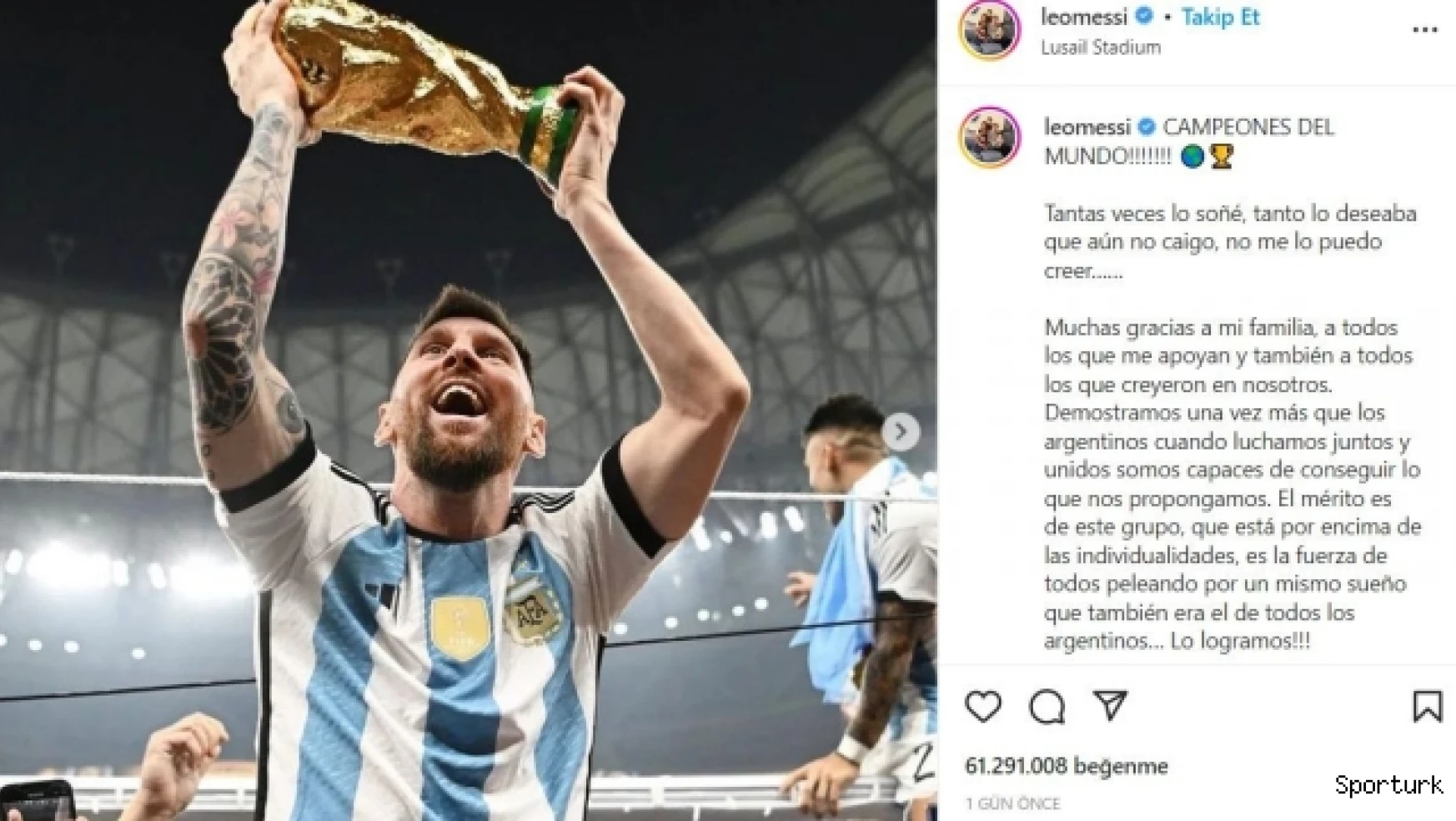 Messi'nin Dünya Kupası fotoğrafı rekor kırdı