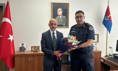 Başkan Şahin'den Jandarma Komutanı Ferhat Dağıstanlı'ya Ziyaret