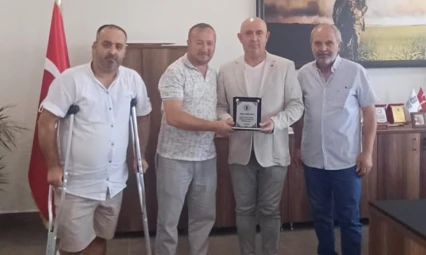 Sayalarspor'dan Başkan Yardımcısı Yavuz Ayçi'ye teşekkür ziyareti