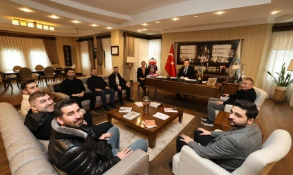 Selimpaşaspor'dan Başkan Balcıoğlu'na ziyaret 'Şampiyonluk, Hepimizin Gururu'