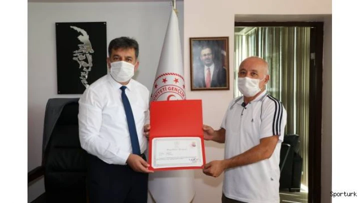 Eskici'den Naci Doğan'a teşekkür belgisi