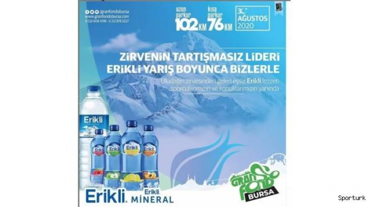 Erikli'den Gran Fondo Bursa Bisiklet Yarışı'na su desteği