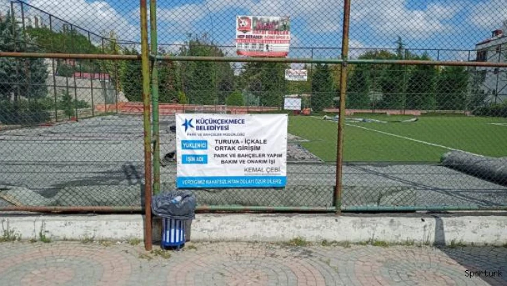 İnönü Gençlik Spor Sahası yenileniyor
