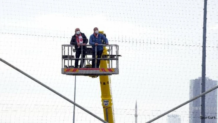 Boluspor başkanı maçı vinçte izledi