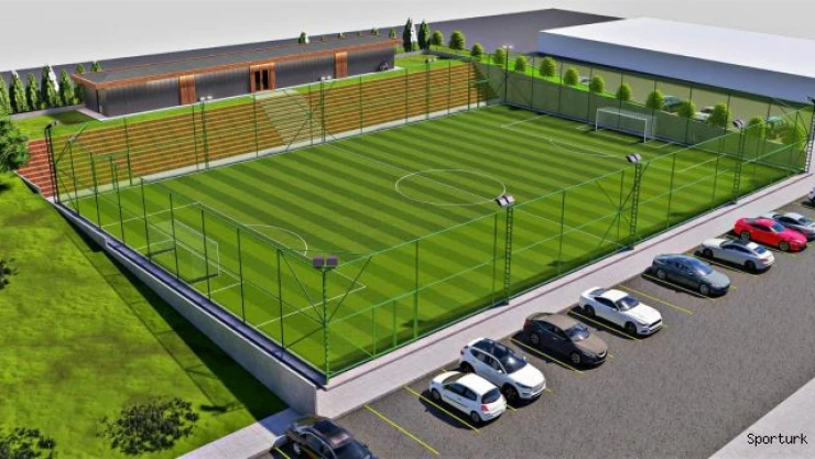 Yılmaz'dan Gümüşyaka'ya futbol tesisi 