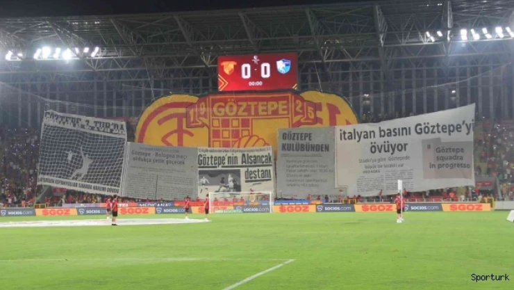 Göztepe taraftarından muhteşem koreografi