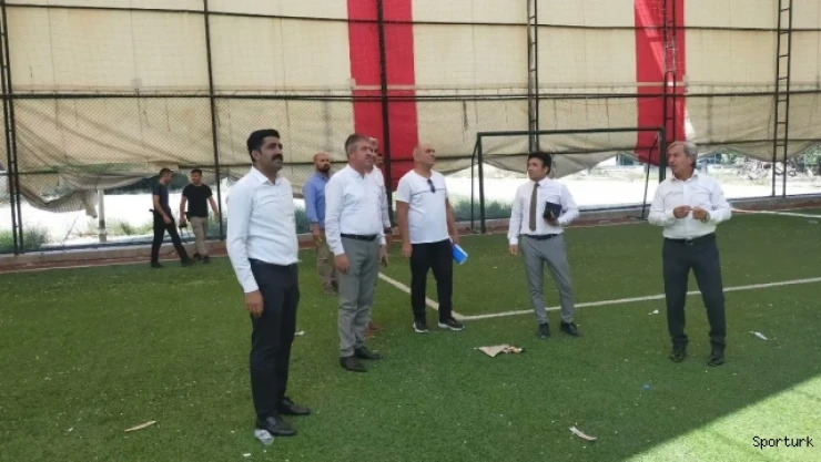 Günyüzü İlçesi spor tesisleri incelendi