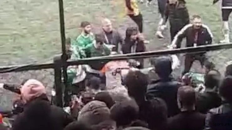 Amatör ligde yumruklar havada uçuştu