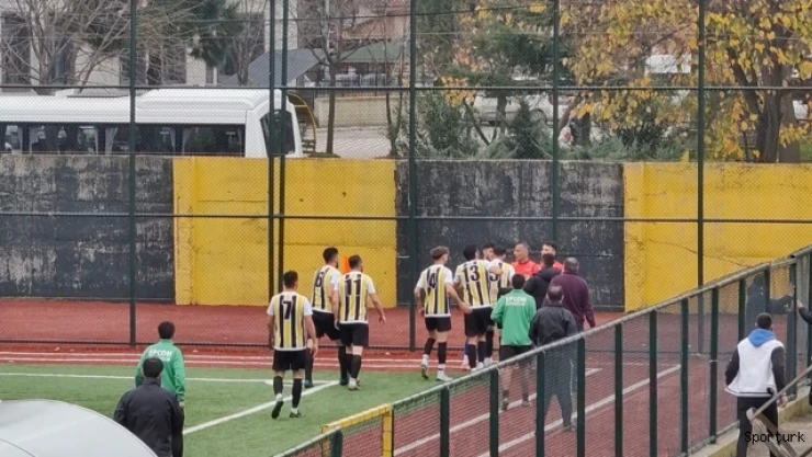 Tribünden sahaya inip golü vermeyen hakeme saldırdı
