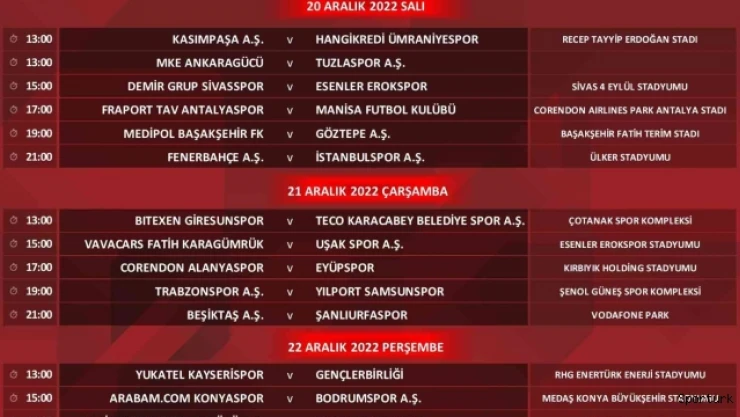 Ziraat Türkiye Kupası 5. Tur heyecanı başlıyor