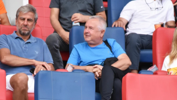 Hamzaoğlu ve Duru maçı birlikte takip etti
