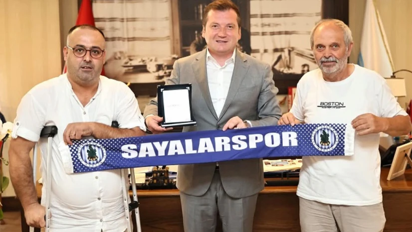 Sayalarspor'dan Başkan Balcıoğlu'na Ziyaret